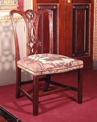 Silla con respaldo de cintas de Chippendale, c.1760